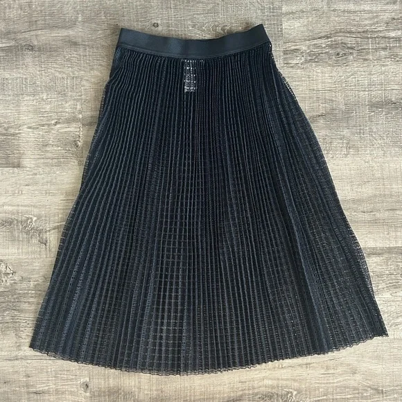 Good American Show It Off Pleated Sheer Midi Skirt - Picture 3 of 9
